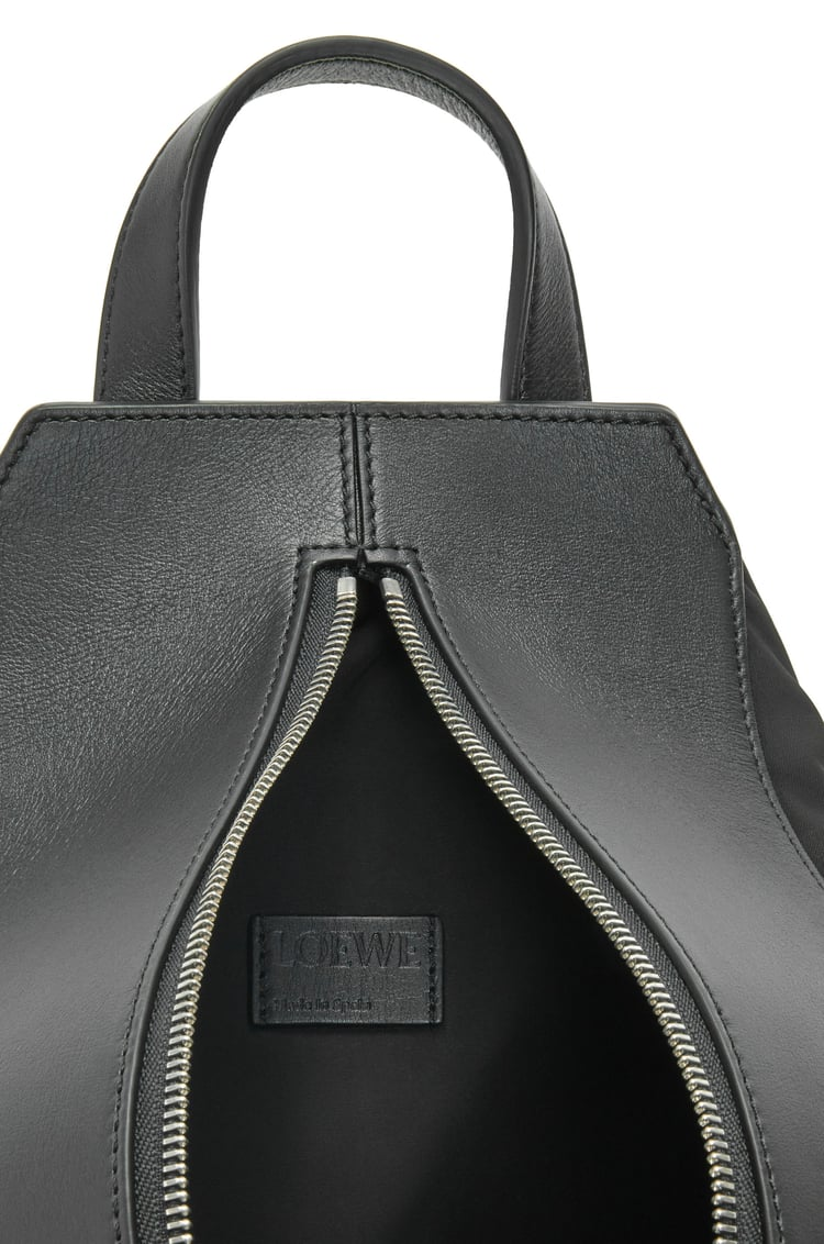 Small Convertible backpack in nylon and calfskin